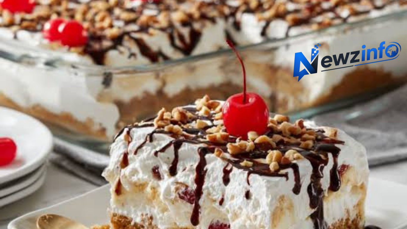 Banana Split Cake with Pudding